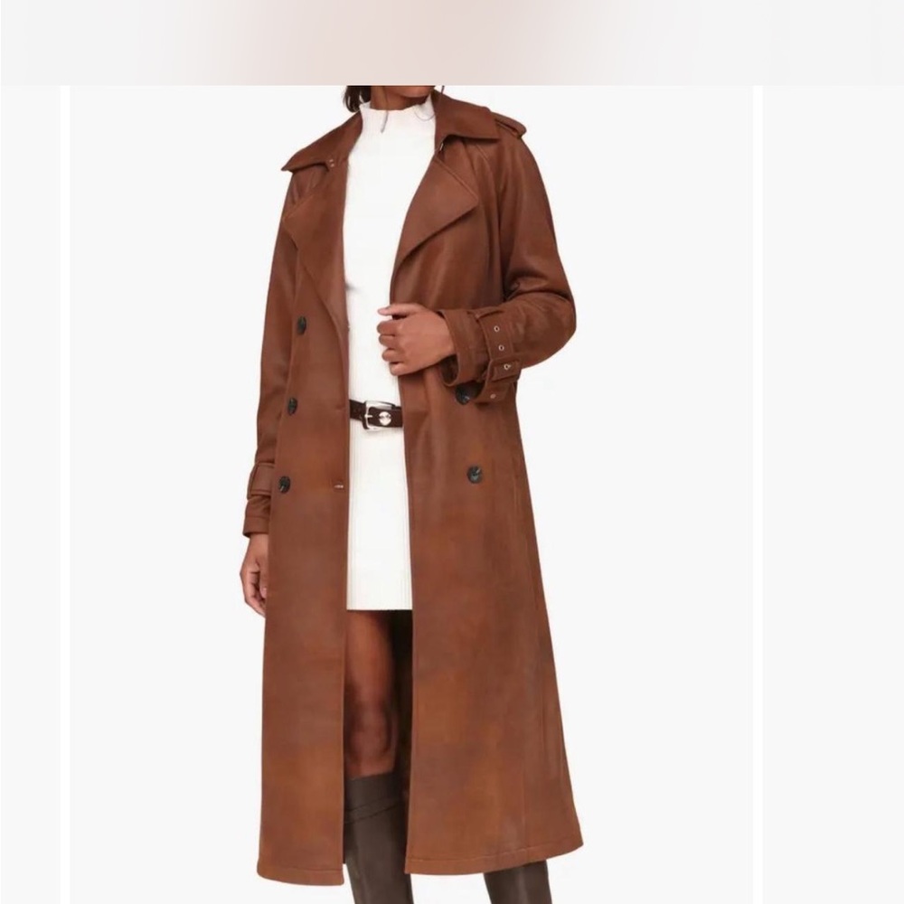 Avec Les Filles Tan Trench Coat